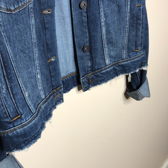 PAIGE Cropped Distressed Denim Jacket - Picture 5 of 6